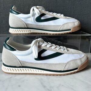 Tretorn Rawlins Retro Sneakers Women's Size 8.5 Low Top White/Forest Green NEW
